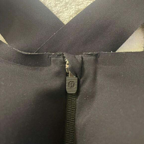 Lululemon Enlite Black Sports Running lightly Padded Zip Front Bra Size 34D - Picture 4 of 6